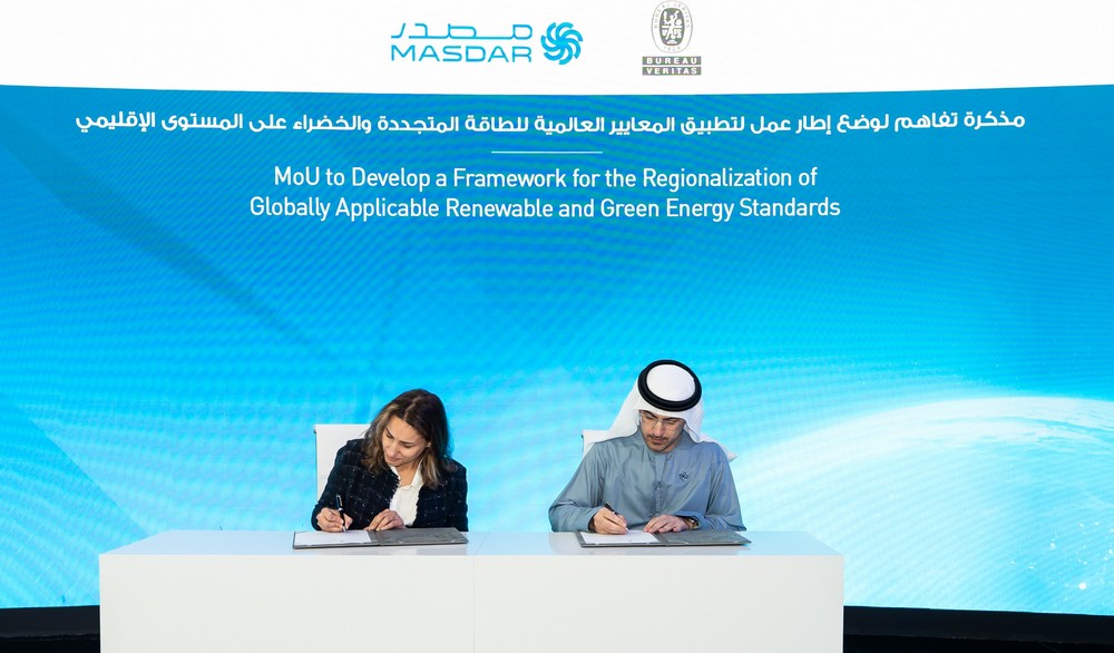 Bureau Veritas and Masdar Join Forces to Develop Regional Renewable and Green Energy Standards for the GCC